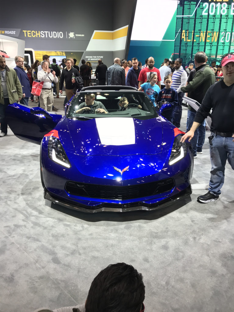 Blue, White and Red C7 GrandSport at the new York Auto Show