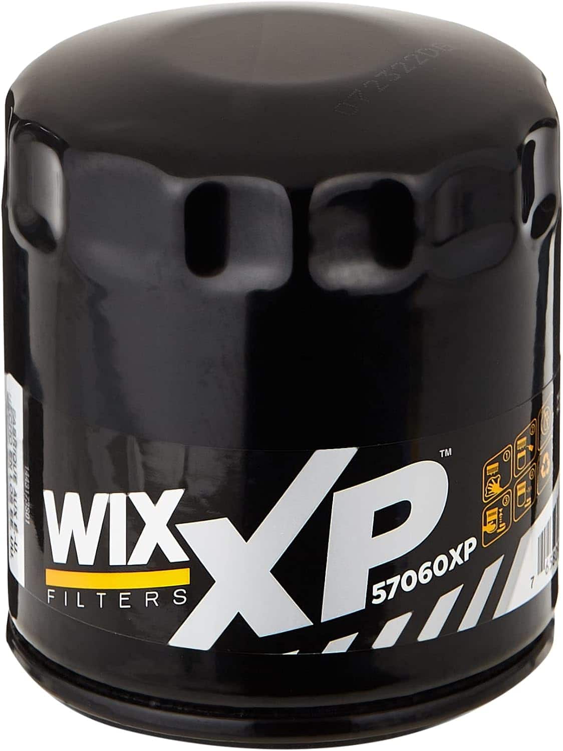 One of the best engine oil filters ; Wix XP oil filter on a white background.